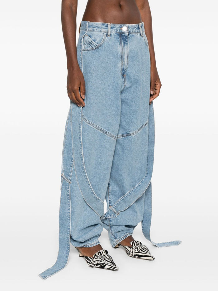 The Attico Jeans Clear Blue Cotton