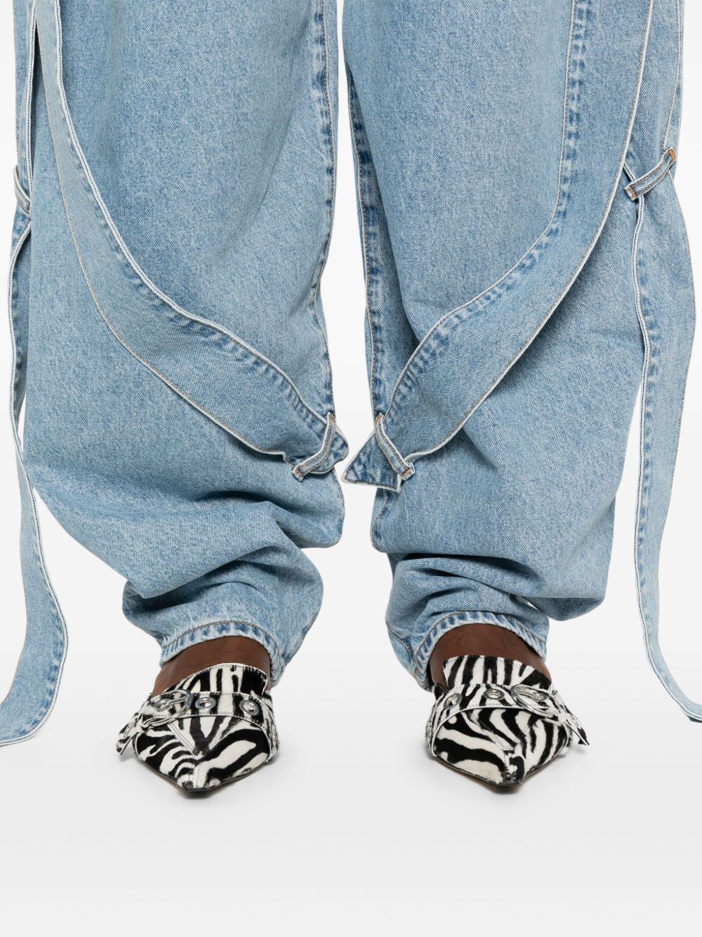 The Attico Jeans Clear Blue Cotton