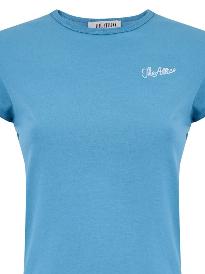 The Attico T-shirts and Polos Clear Blue Cotton