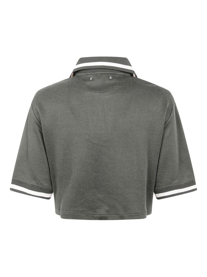 Golden Goose T-shirts and Polos Green Synthetic->viscose100.0 %