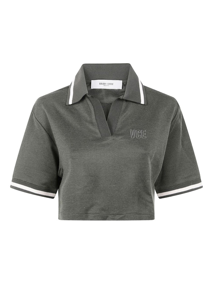 Golden Goose T-shirts and Polos Green Synthetic->viscose100.0 %