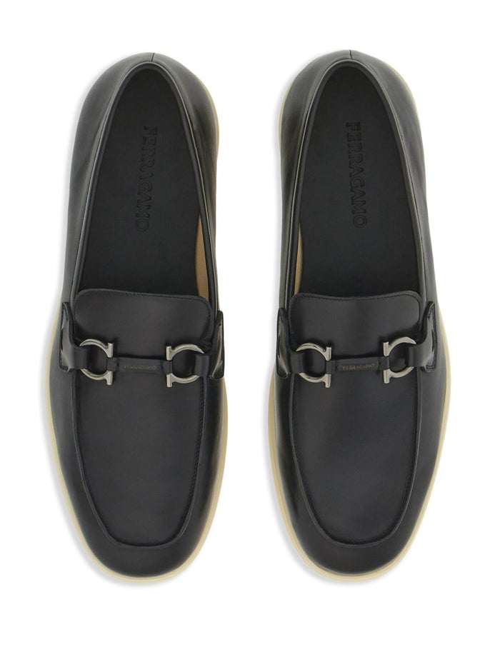 Ferragamo Flat Shoes Black Outer: Calf Leather