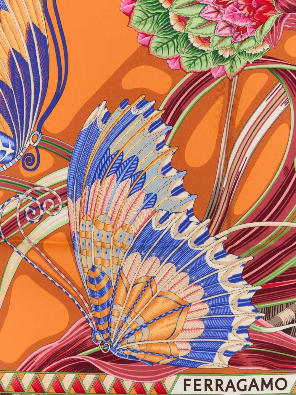 Ferragamo Scarfs Orange Silk