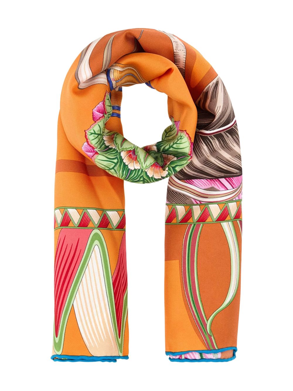 Ferragamo Scarfs Orange Silk