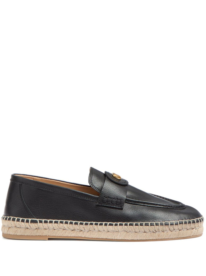 Valentino Garavani Flat Shoes Black Outer: Goat Skin