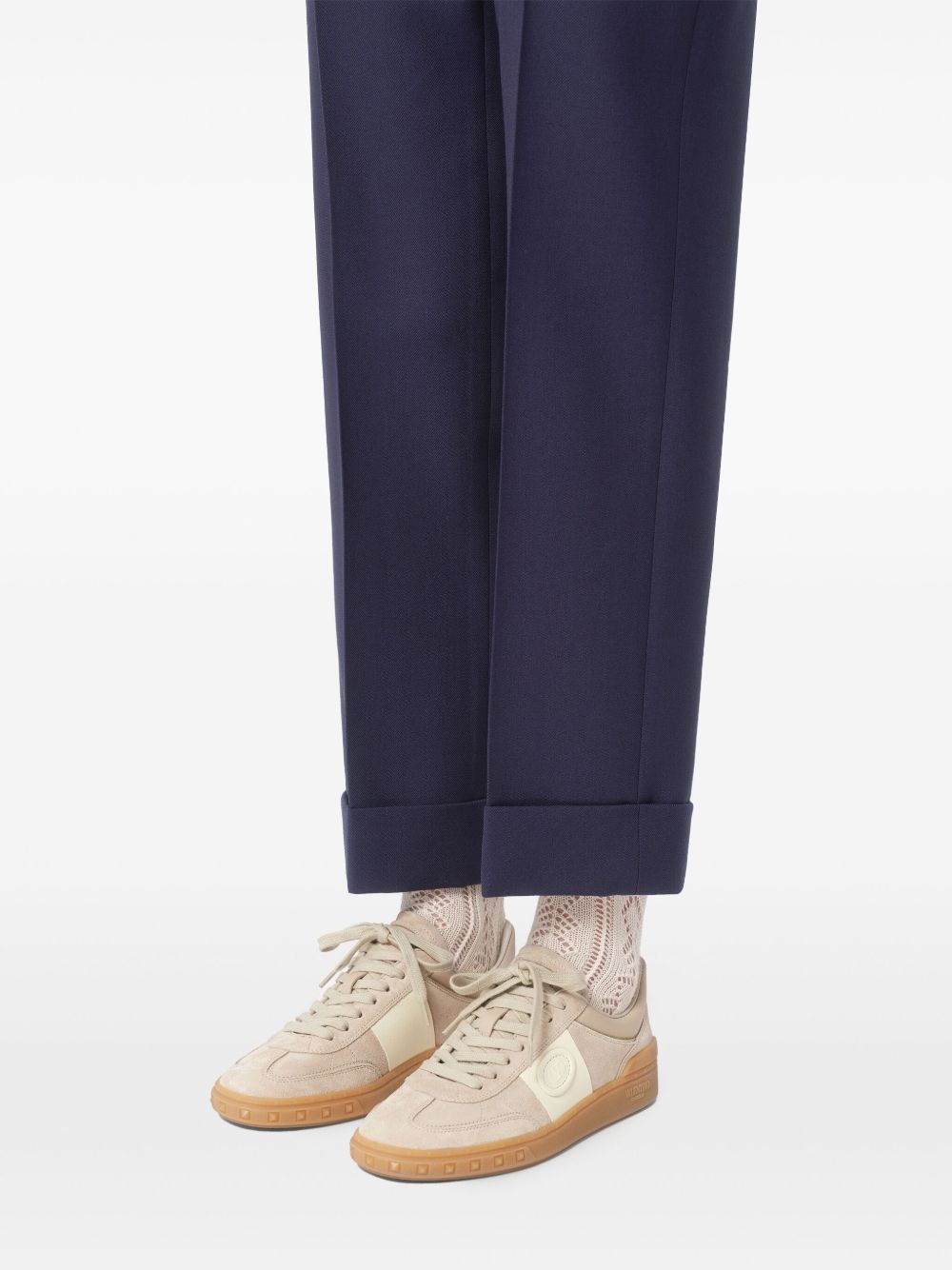 Valentino Garavani Sneakers Beige Calf Leather