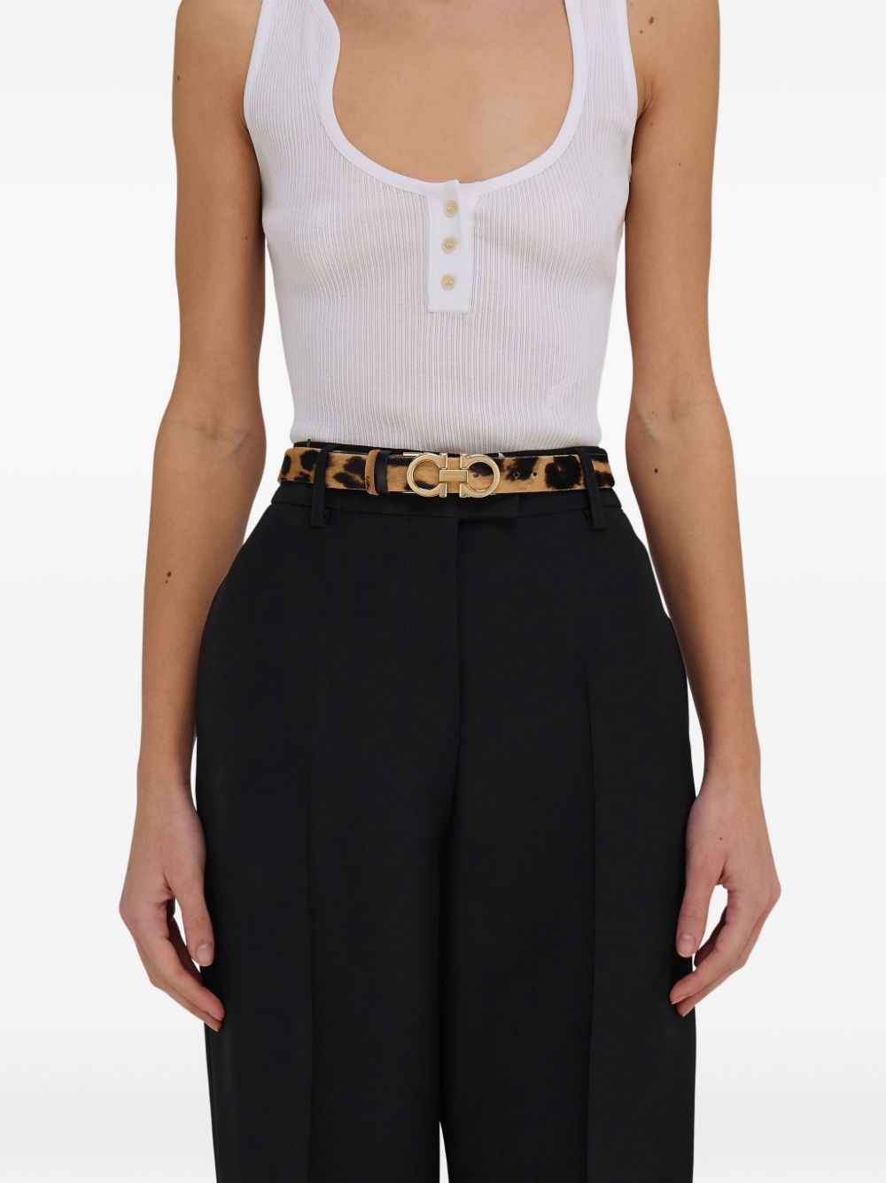 Ferragamo Belts Beige Short Hair Calf