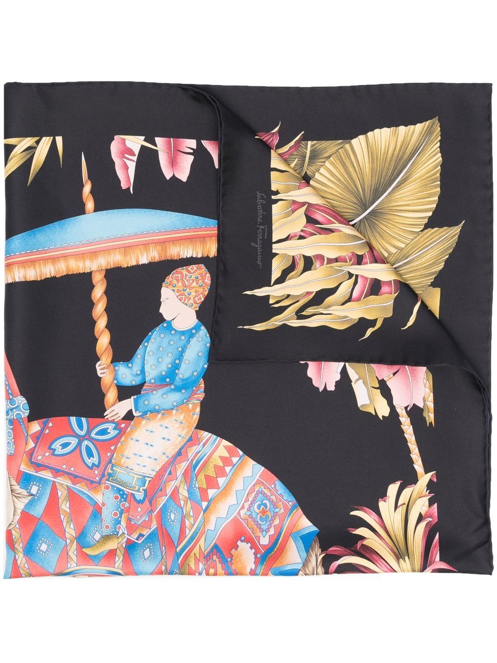 Ferragamo Scarfs Black Silk
