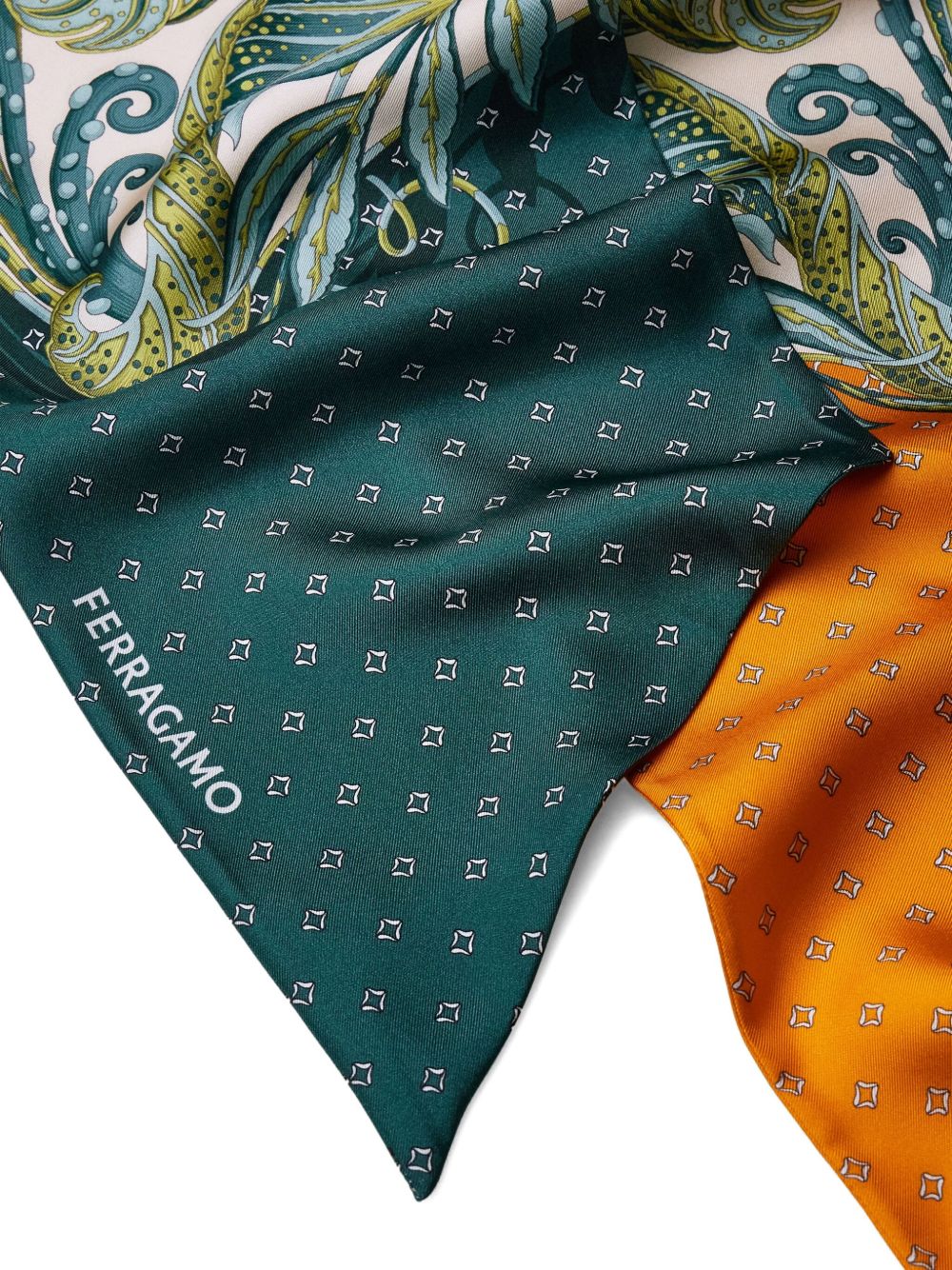 Ferragamo Scarfs Green Silk