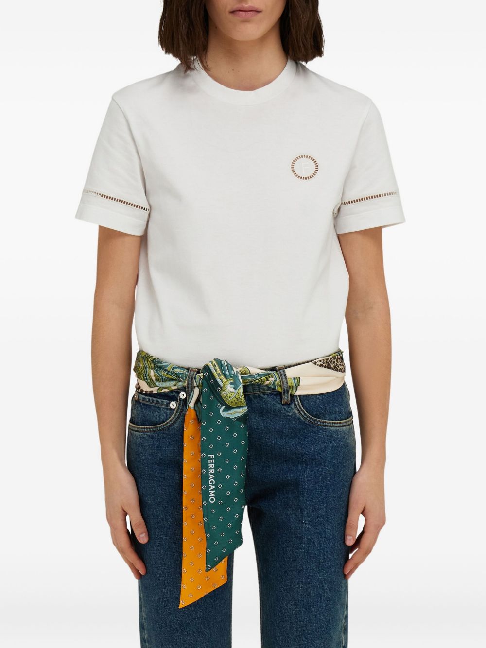Ferragamo Scarfs Green Silk