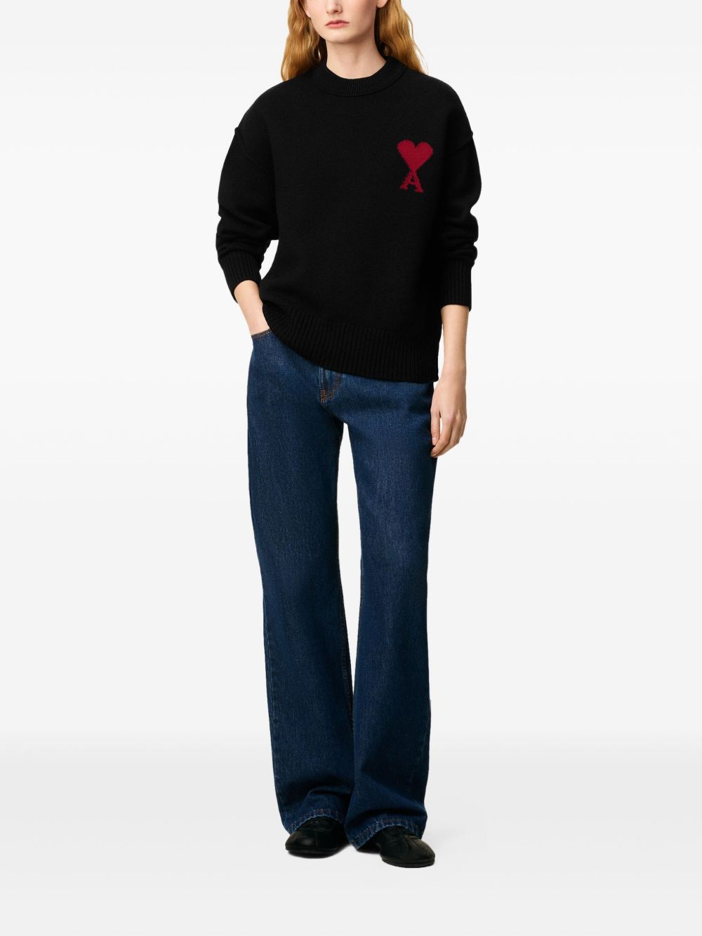 Ami Paris Sweaters Black Wool