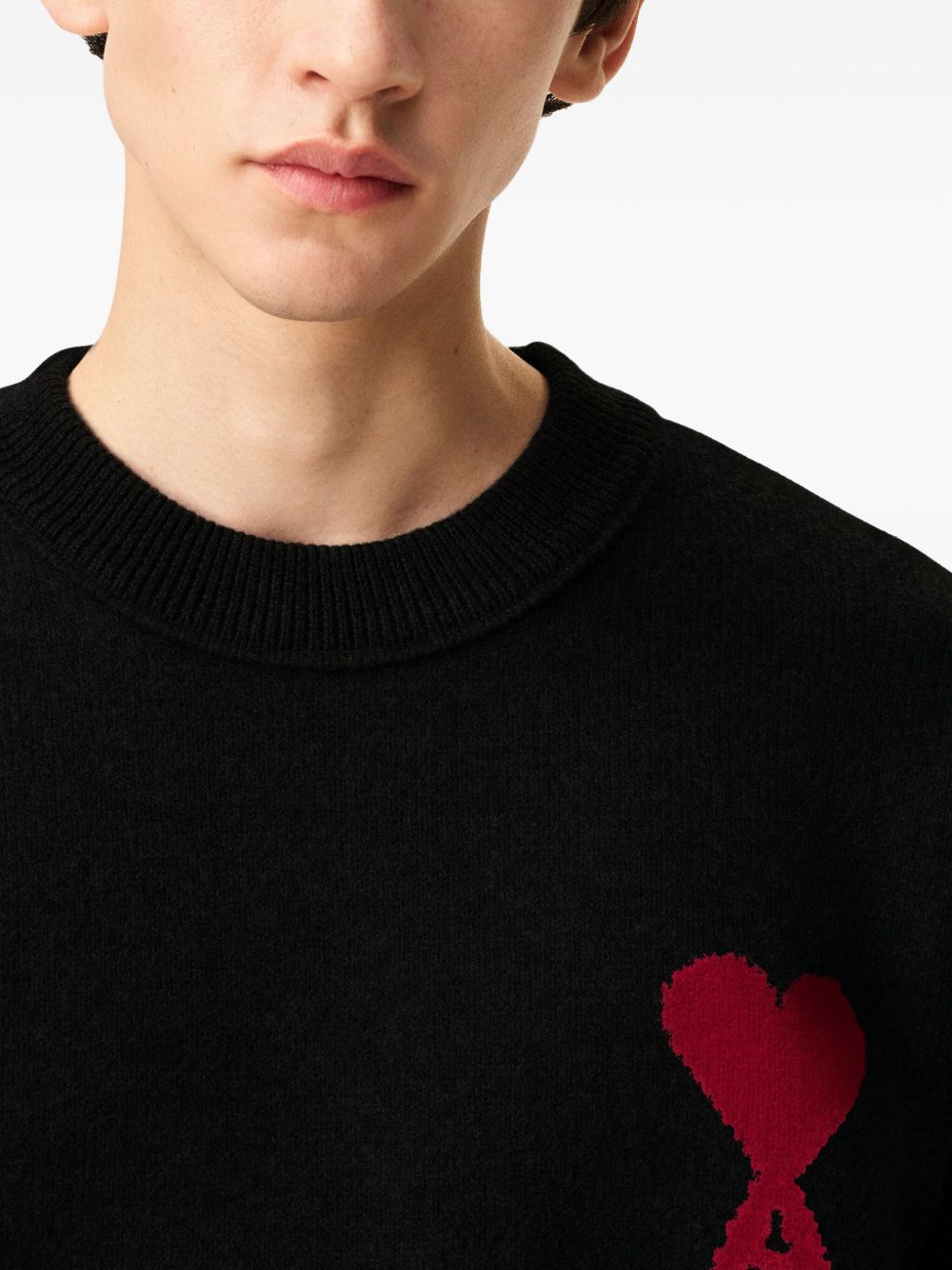 Ami Paris Sweaters Black Wool