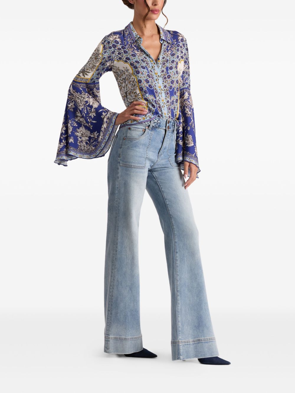 Alice + Olivia Shirts Purple Body: Viscose