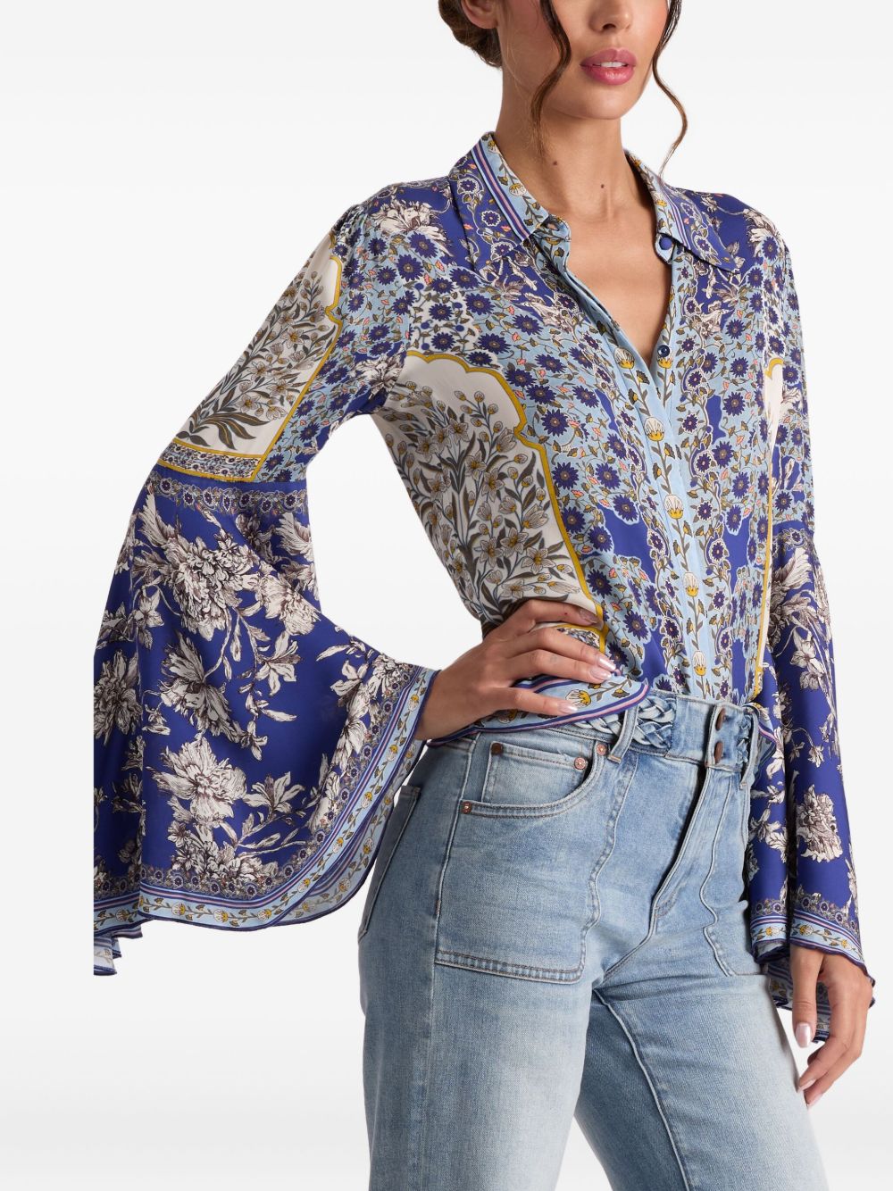 Alice + Olivia Shirts Purple Body: Viscose