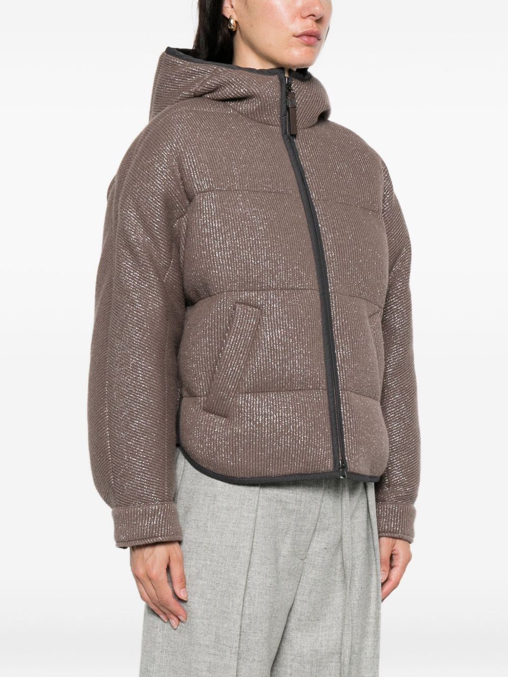 Brunello Cucinelli Coats Marrone Outer: Leather