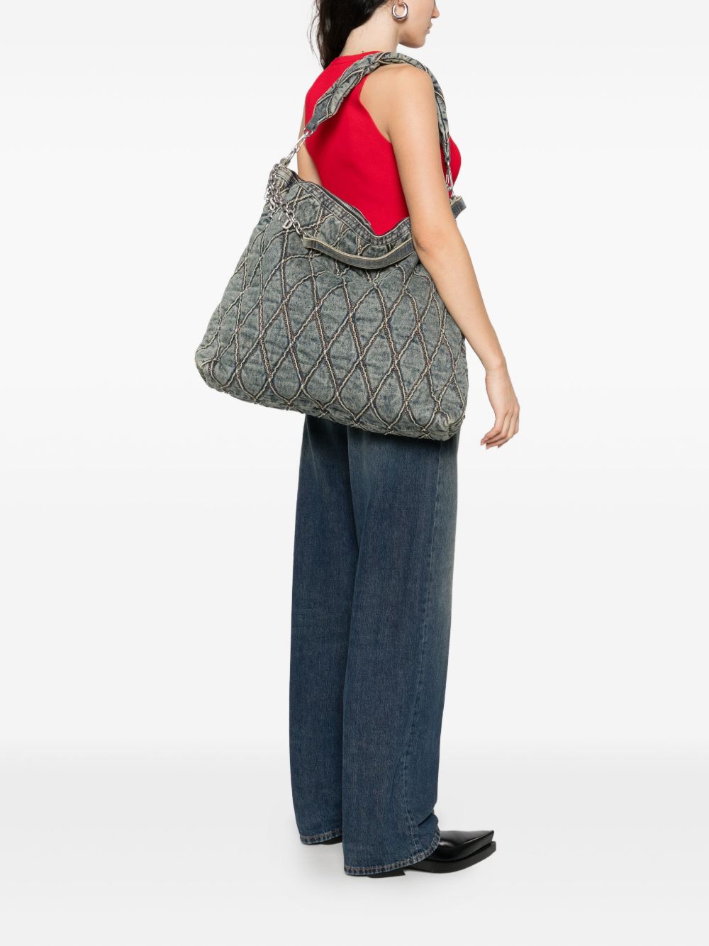 Diesel Bags Clear Blue Fabric