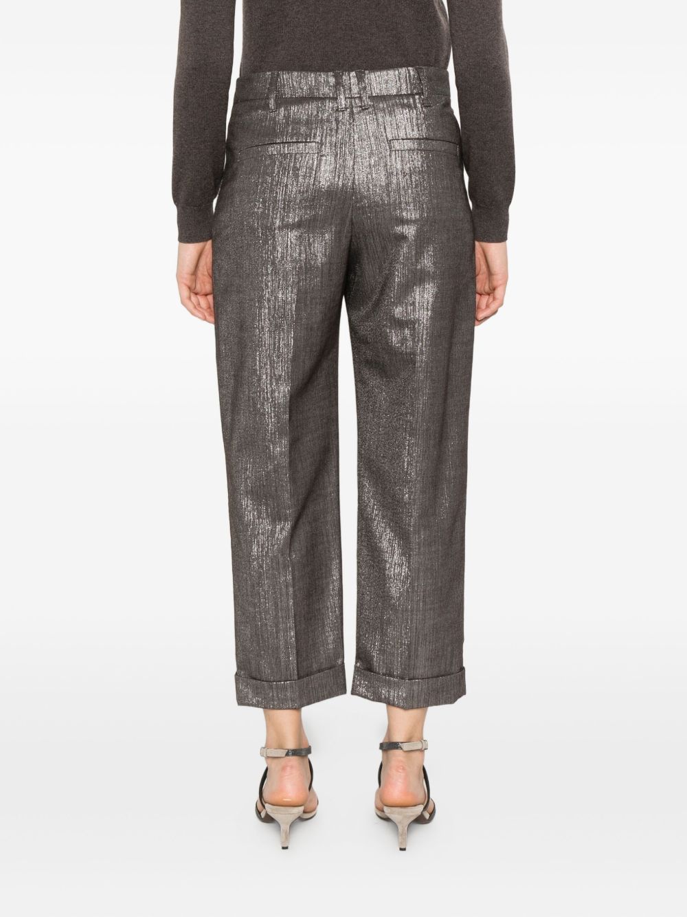 Brunello Cucinelli Trousers Argento Outer: Polyester