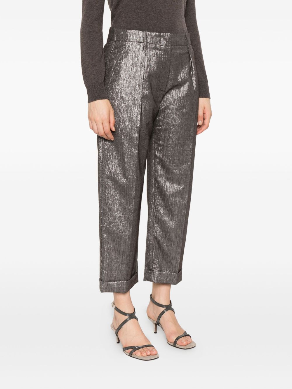 Brunello Cucinelli Trousers Argento Outer: Polyester