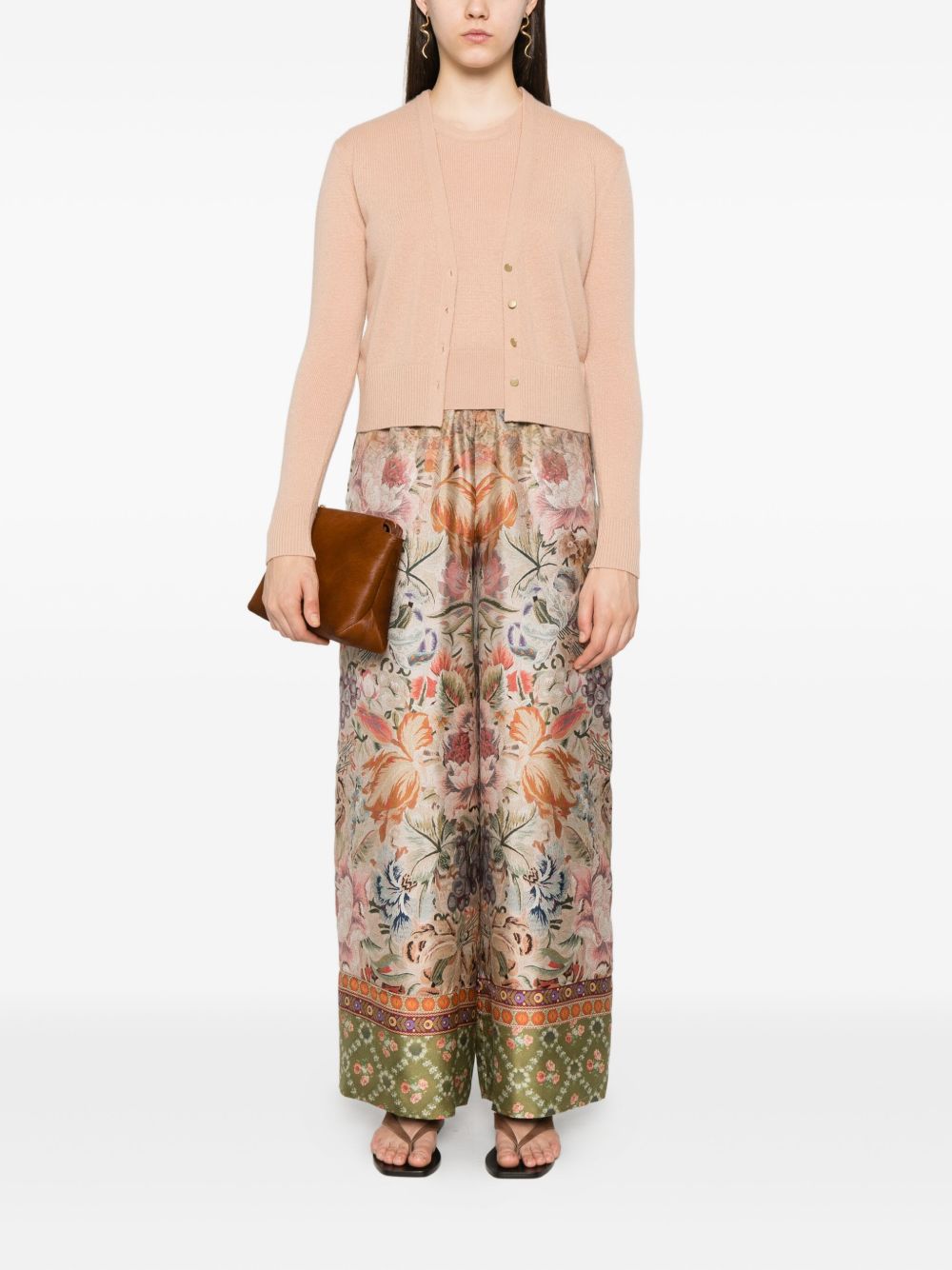 Pierre Louis Mascia Trousers Beige Silk