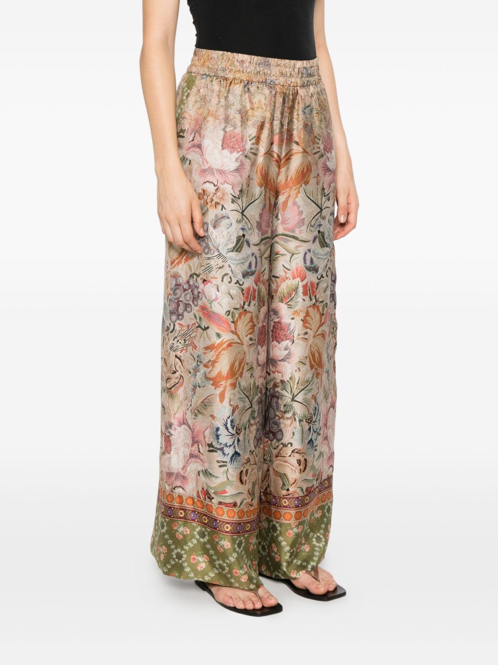 Pierre Louis Mascia Trousers Beige Silk
