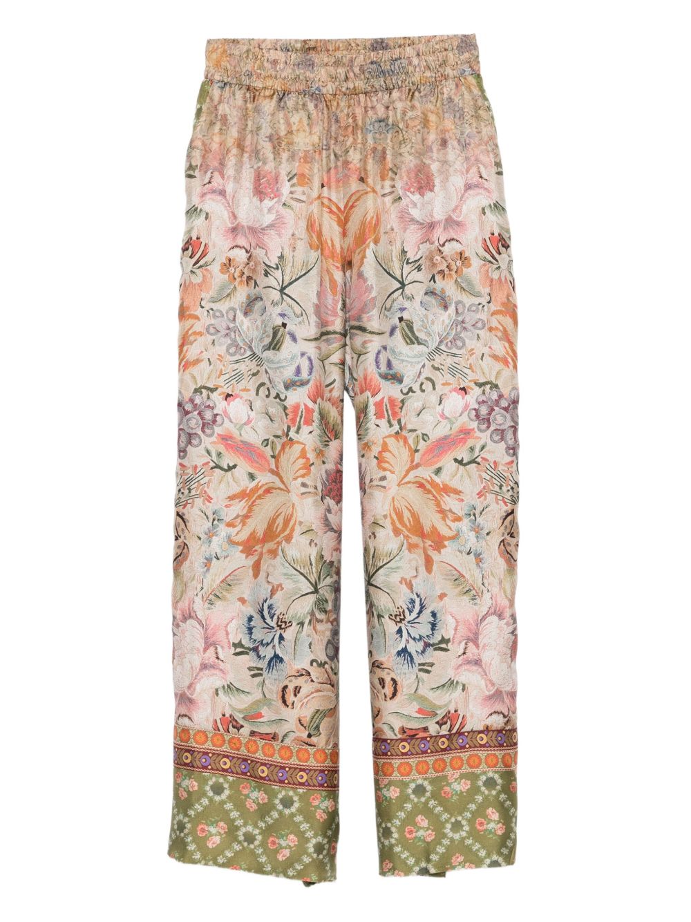 Pierre Louis Mascia Trousers Beige Silk