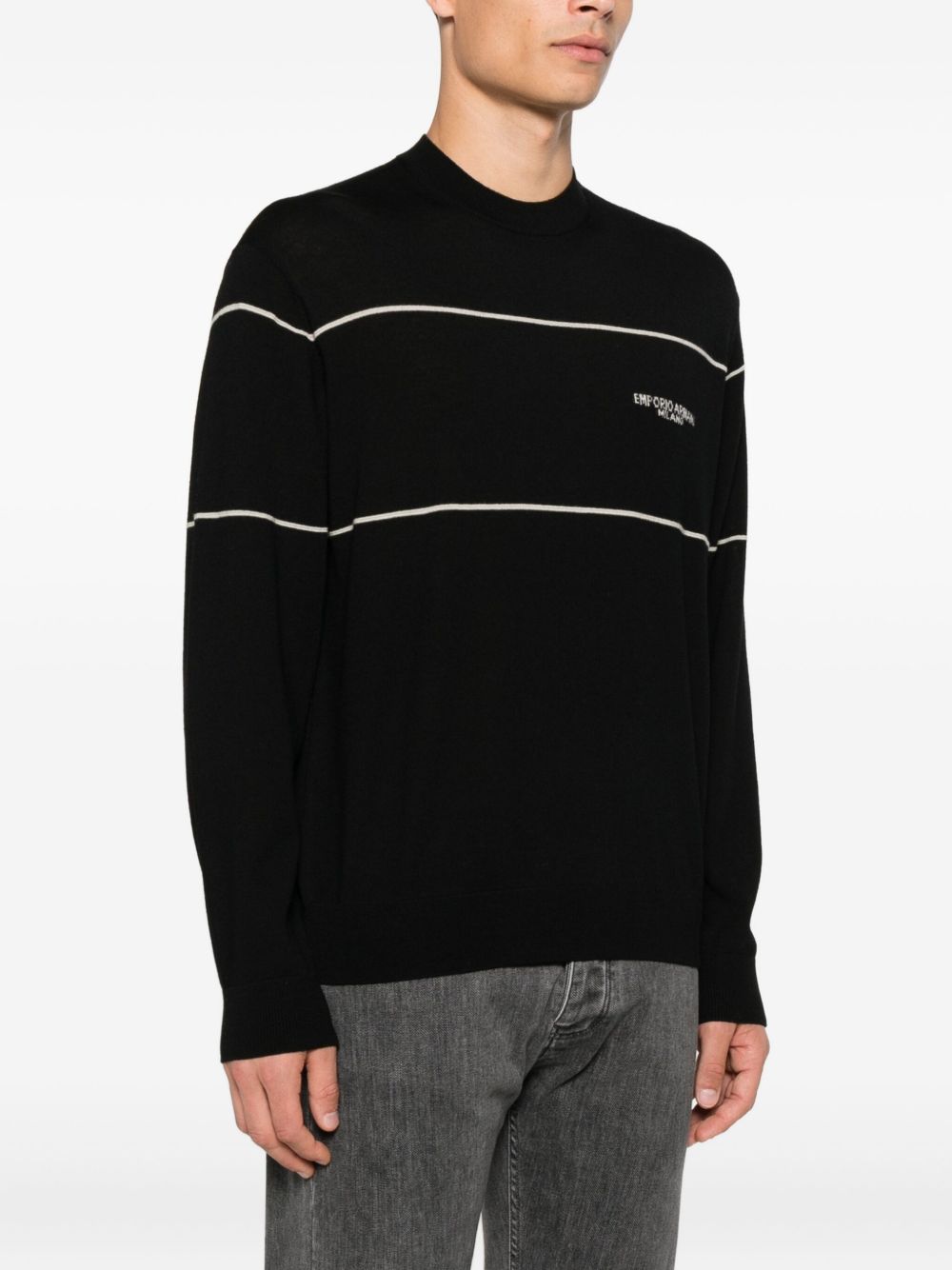 Emporio Armani Sweaters Nero Virgin Wool