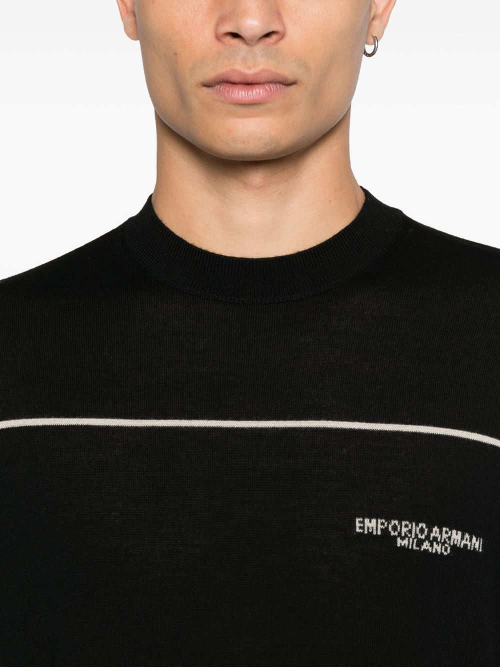 Emporio Armani Sweaters Nero Virgin Wool