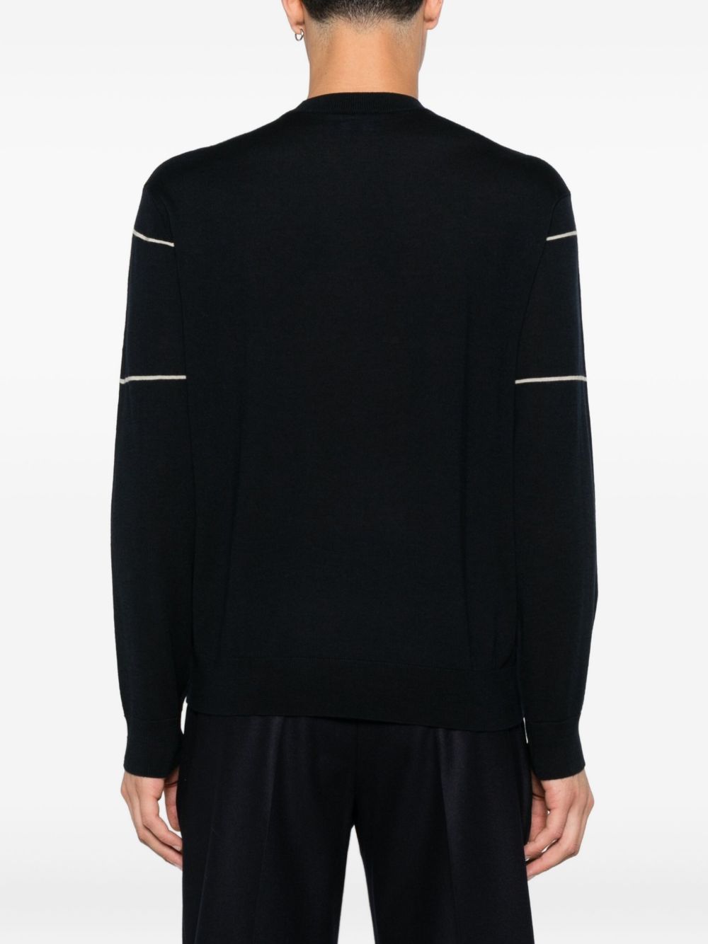 Emporio Armani Sweaters Blu Virgin Wool