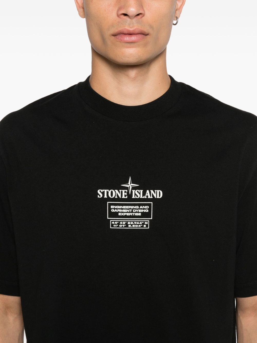 Stone Island T-Shirts And Polos Black Cotton