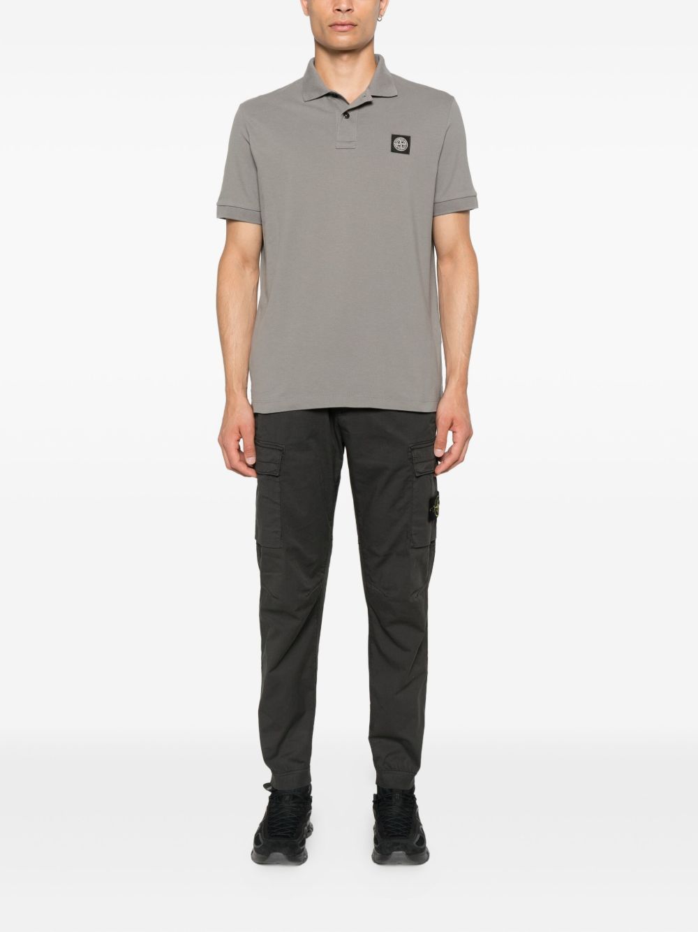 Stone Island T-shirts and Polos Grey Cotton