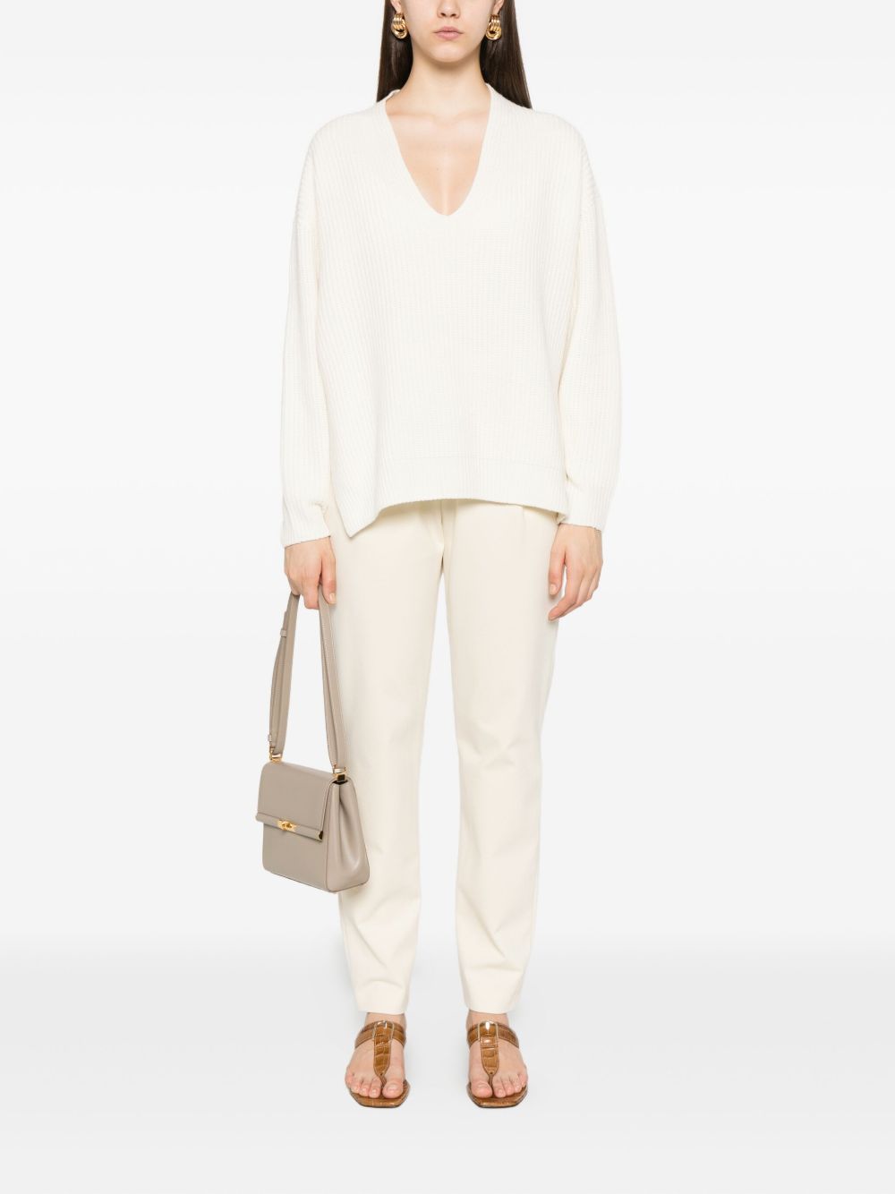 Fabiana Filippi Sweaters Beige Virgin Wool
