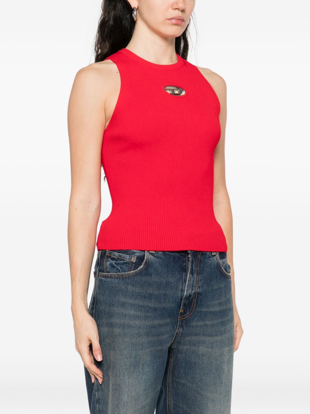 Diesel Top Red Viscose