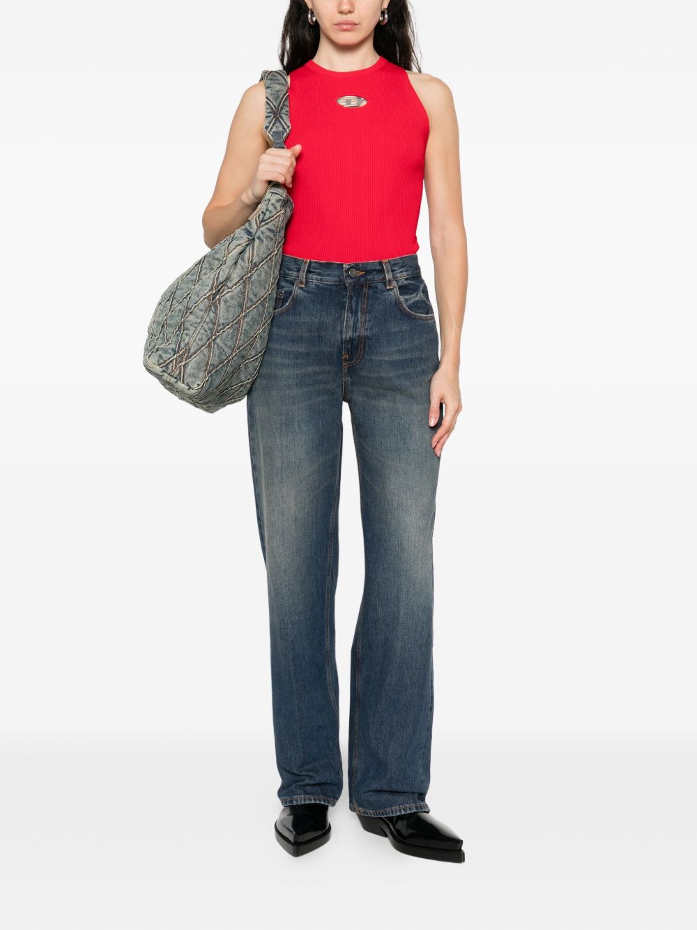 Diesel Top Red Viscose