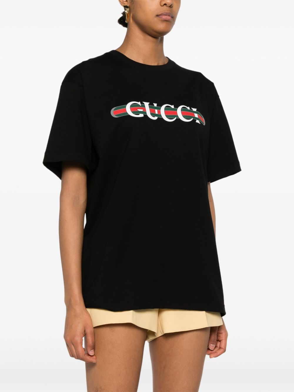 Gucci T-Shirts And Polos Black Cotton