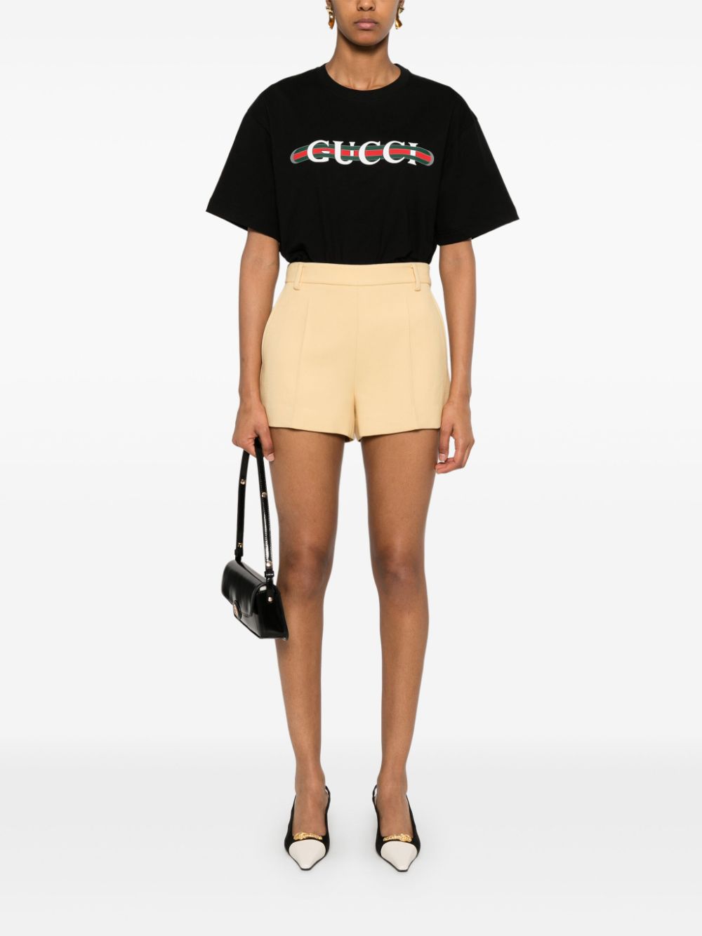 Gucci T-Shirts And Polos Black Cotton