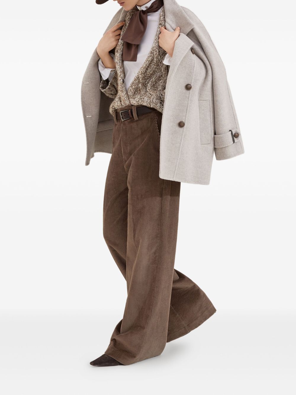 Brunello Cucinelli Trousers Marrone Natural (veg)->cotton100.0 %