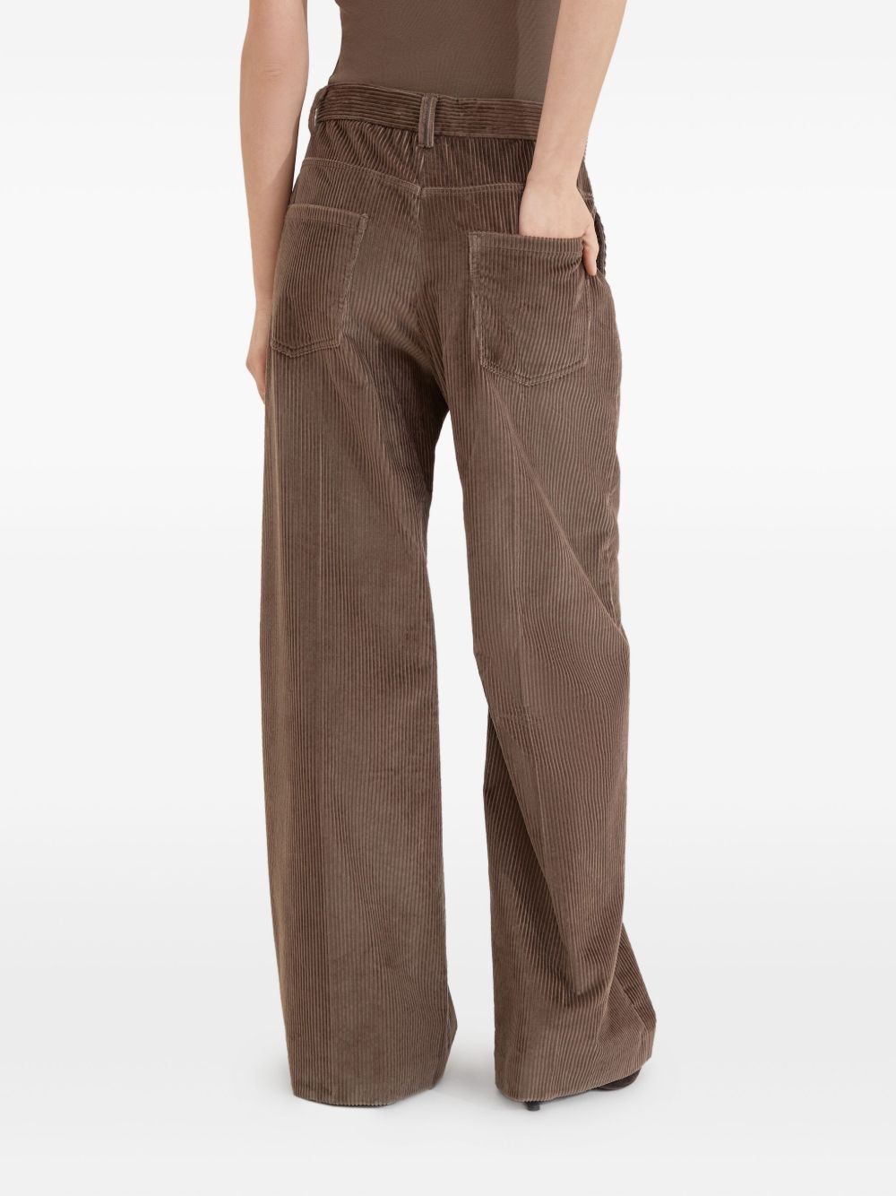 Brunello Cucinelli Trousers Marrone Natural (veg)->cotton100.0 %