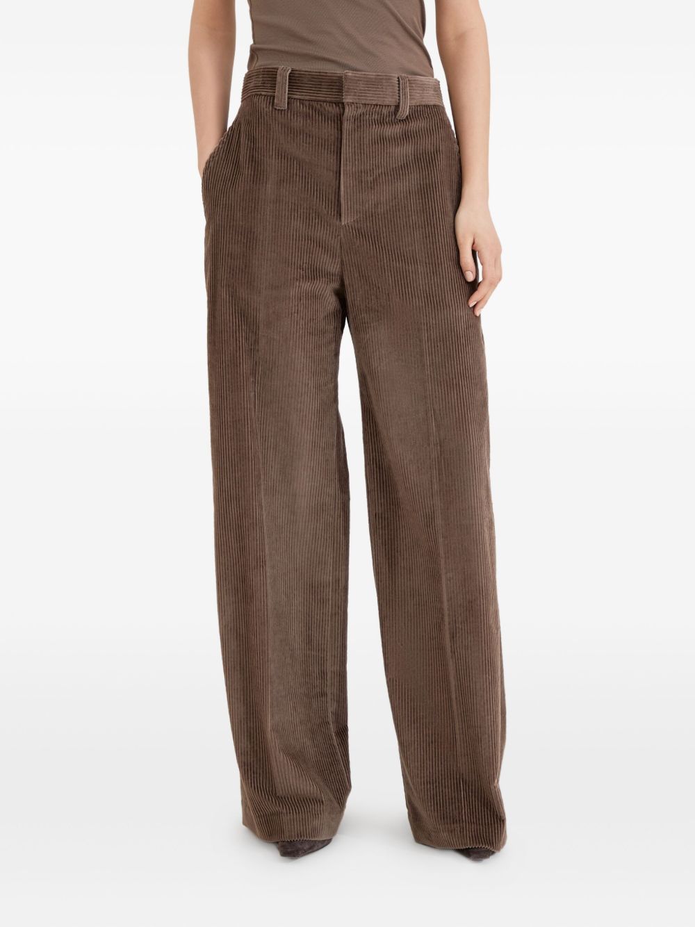 Brunello Cucinelli Trousers Marrone Natural (veg)->cotton100.0 %
