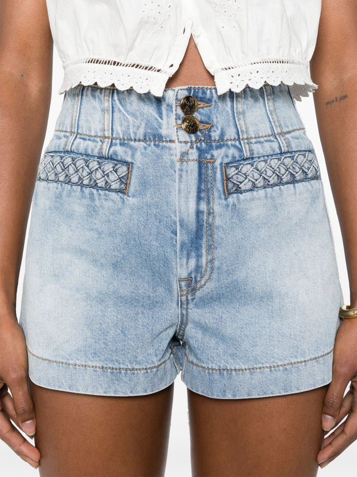 Zimmermann Shorts Clear Blue Cotton