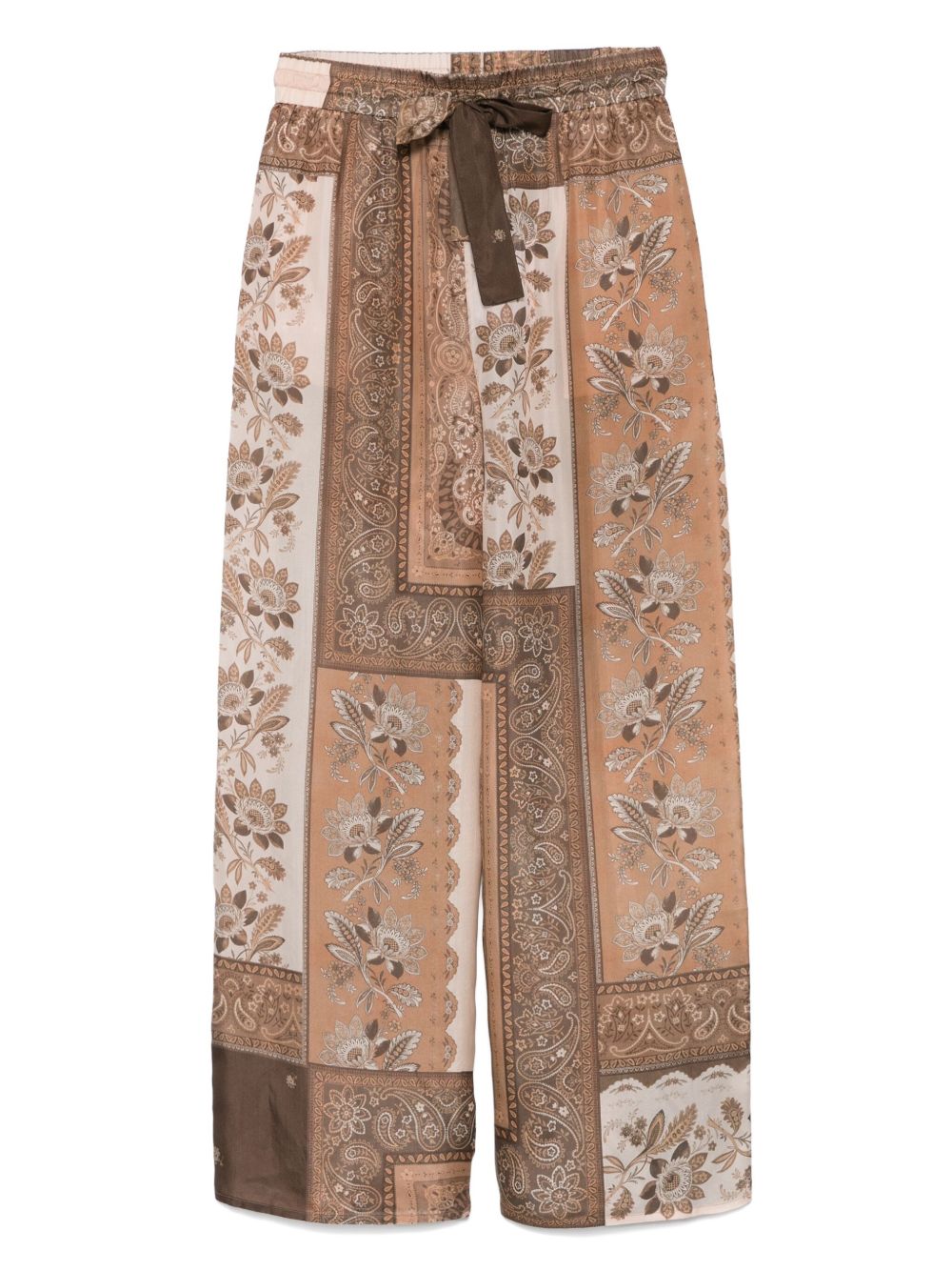 Zimmermann Trousers Brown Silk