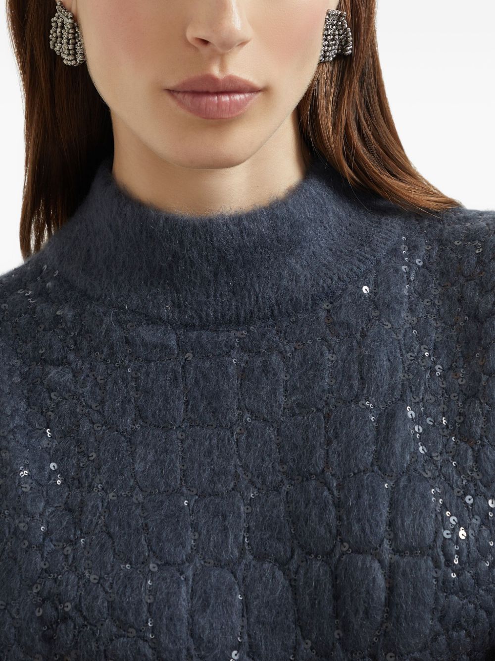 Brunello Cucinelli Dresses Blu Fabric Mohair