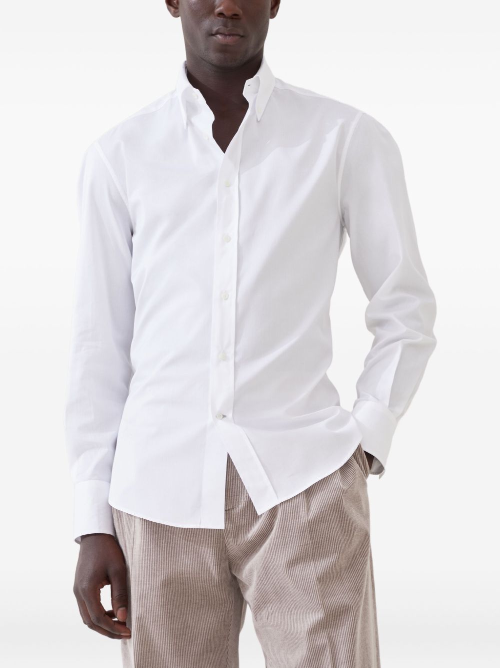 Brunello Cucinelli Shirts Bianco Cotton