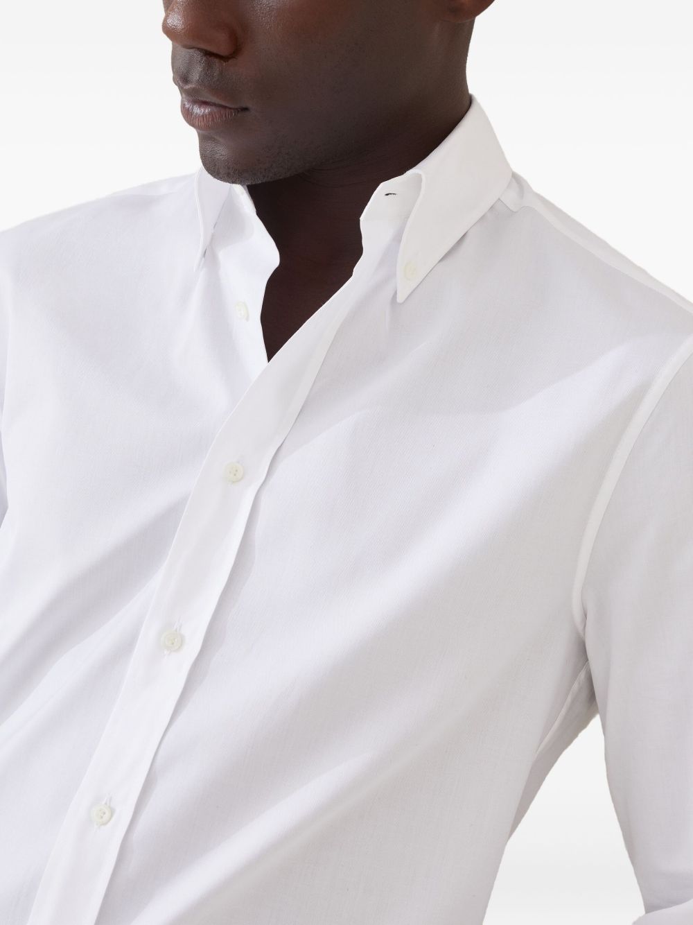 Brunello Cucinelli Shirts Bianco Cotton
