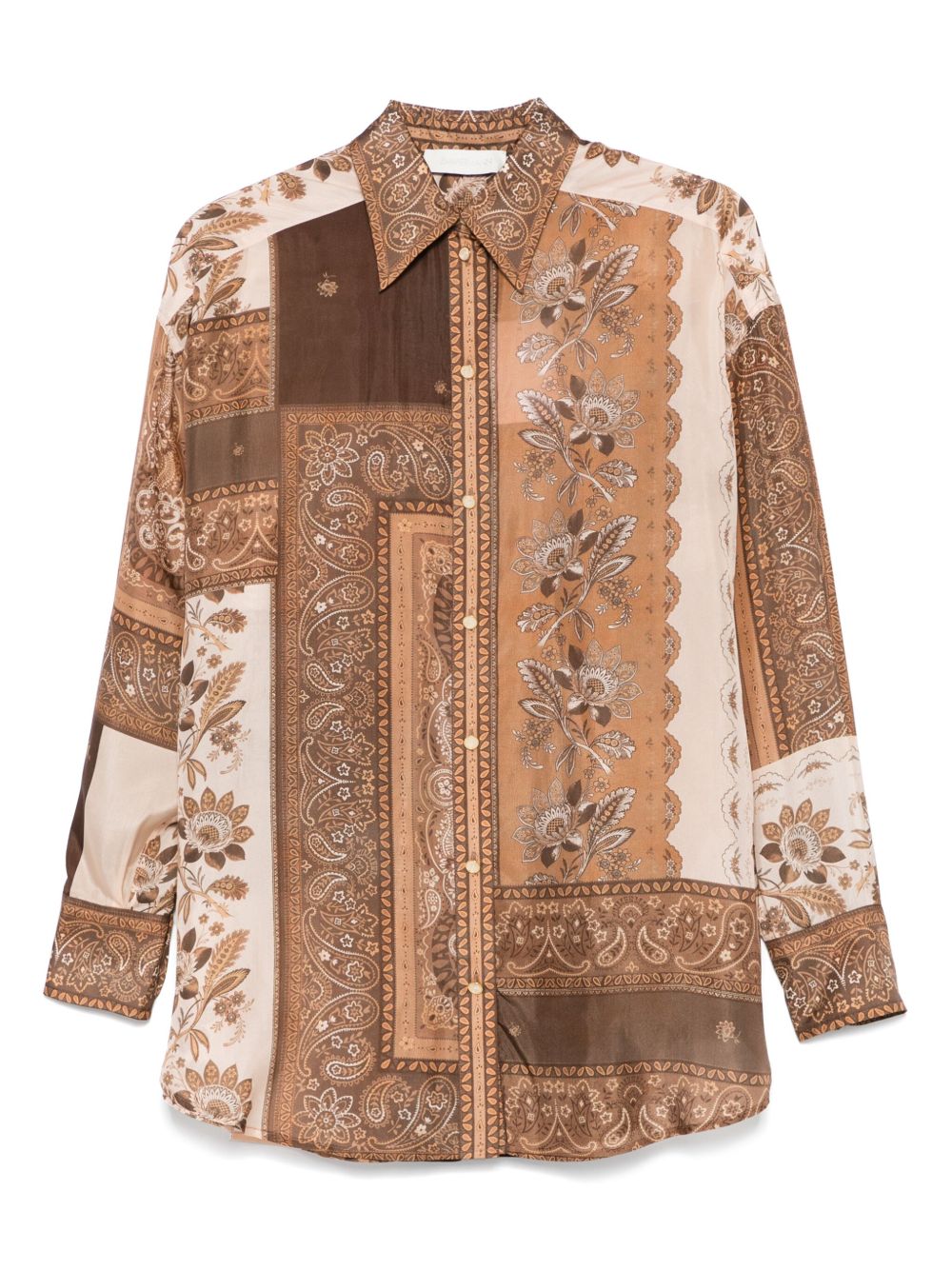 Zimmermann Shirts Brown Silk