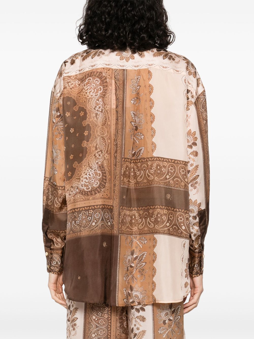 Zimmermann Shirts Brown Silk