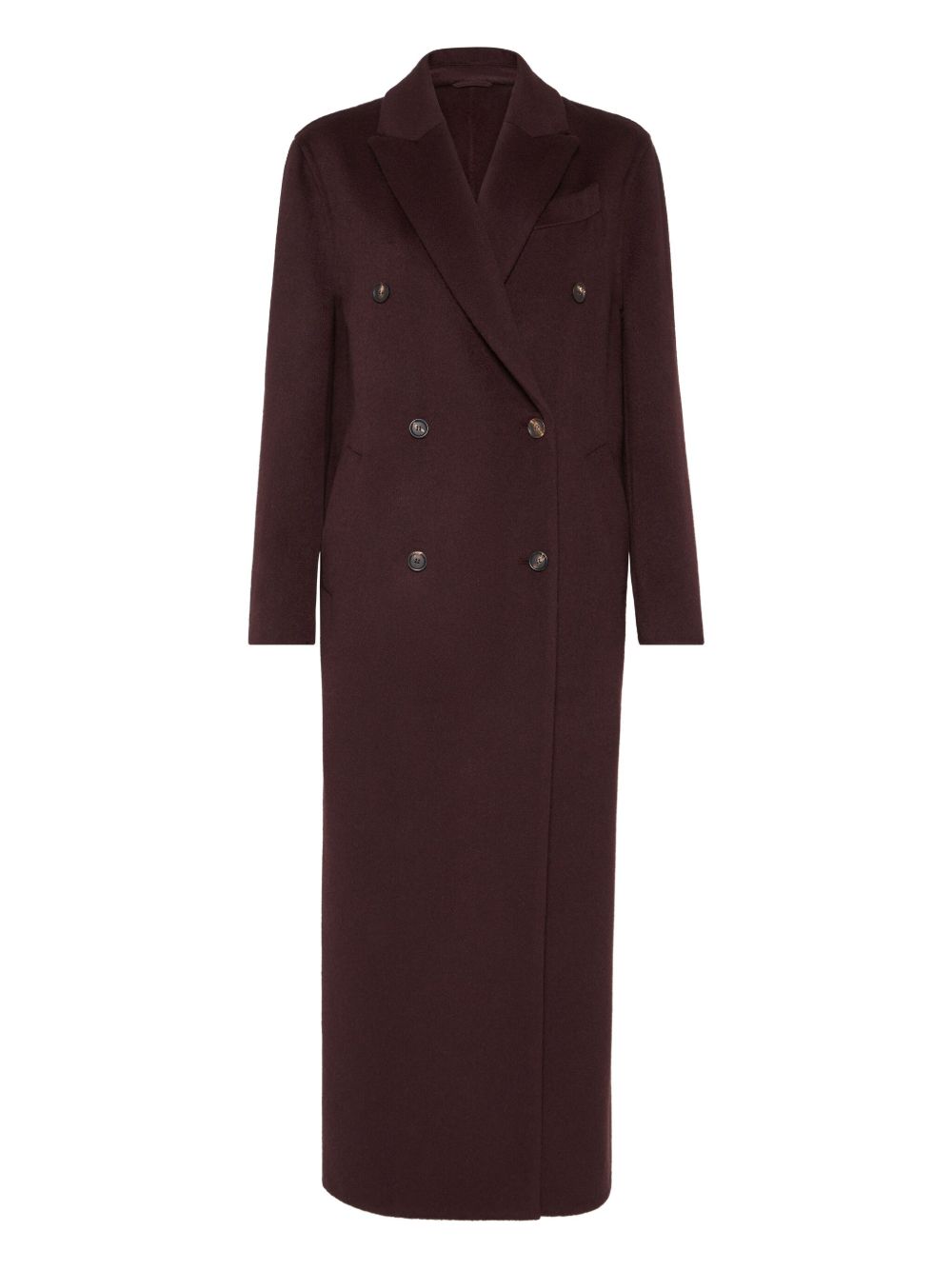 Brunello Cucinelli Coats Bordeaux Cashmere 100 %