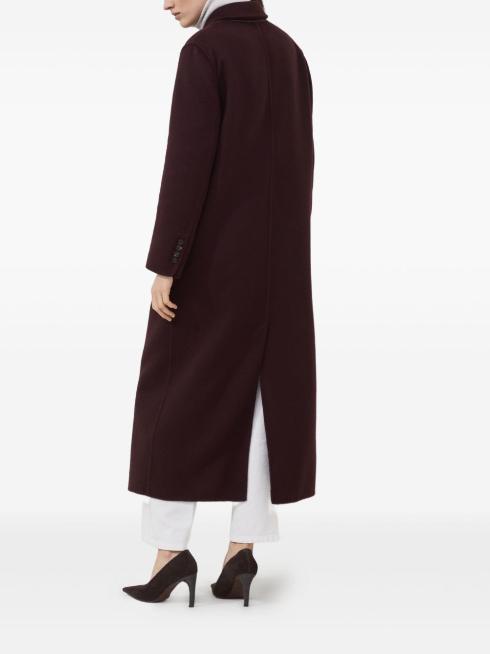 Brunello Cucinelli Coats Bordeaux Cashmere 100 %