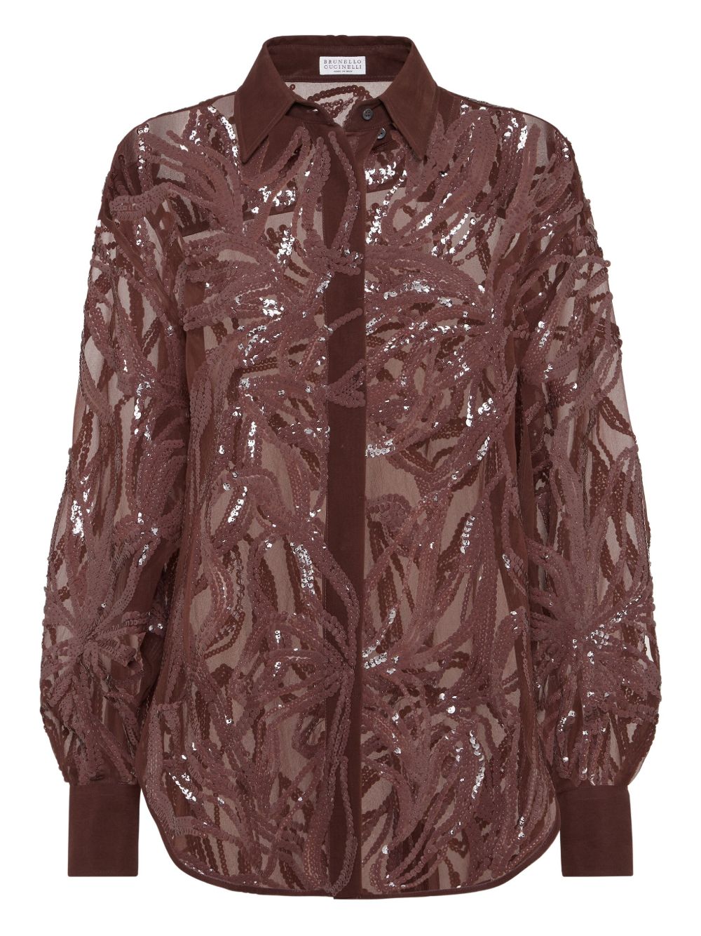 Brunello Cucinelli Shirts Bordeaux Silk