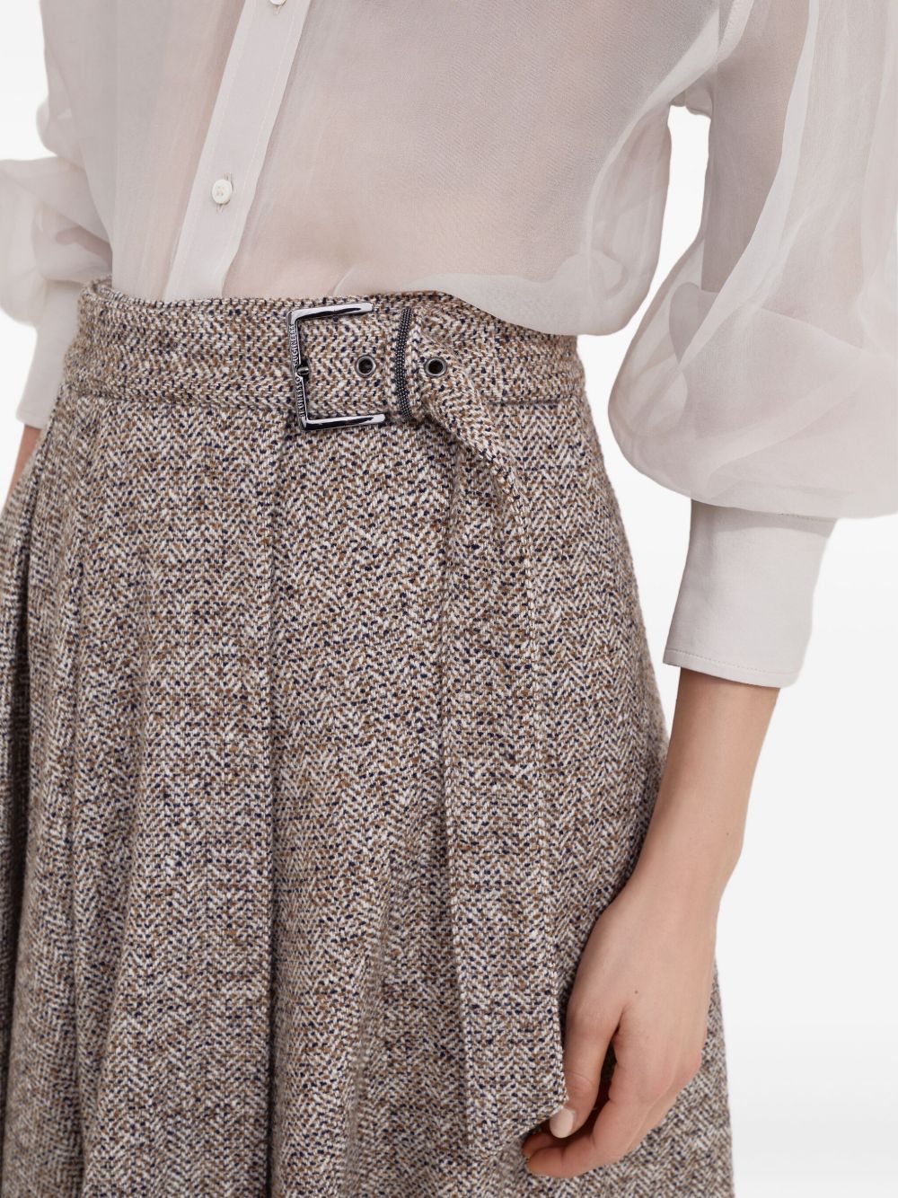Brunello Cucinelli Skirts Beige Virgin Wool