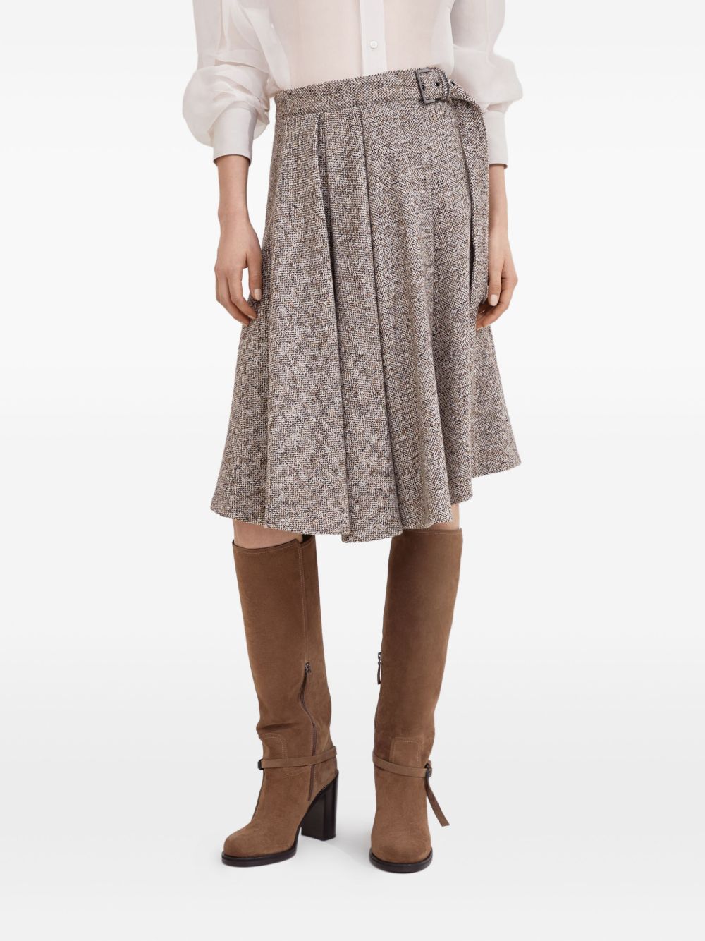 Brunello Cucinelli Skirts Beige Virgin Wool